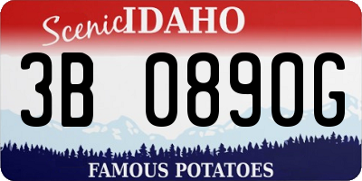 ID license plate 3B0890G
