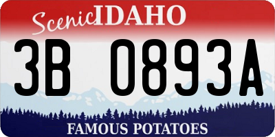 ID license plate 3B0893A