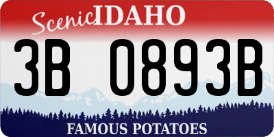 ID license plate 3B0893B
