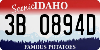 ID license plate 3B0894D