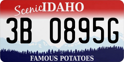 ID license plate 3B0895G