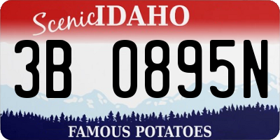 ID license plate 3B0895N