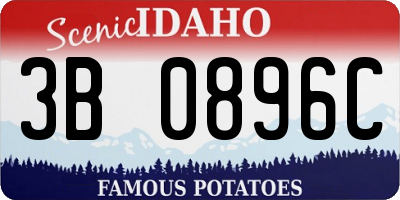 ID license plate 3B0896C