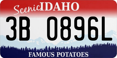 ID license plate 3B0896L