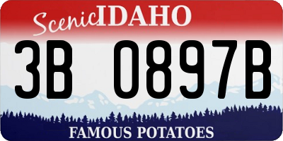 ID license plate 3B0897B