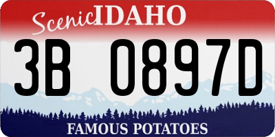 ID license plate 3B0897D