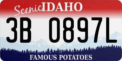 ID license plate 3B0897L