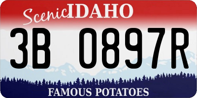 ID license plate 3B0897R