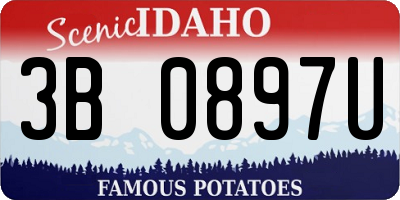 ID license plate 3B0897U