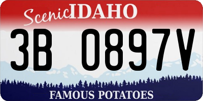 ID license plate 3B0897V
