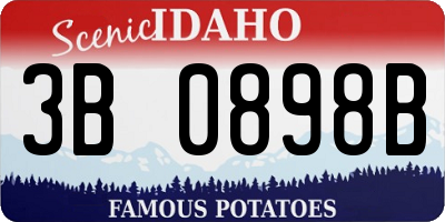 ID license plate 3B0898B