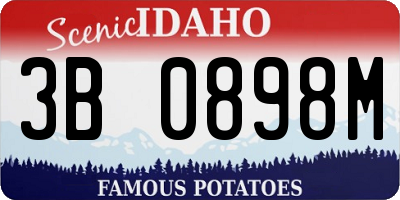 ID license plate 3B0898M