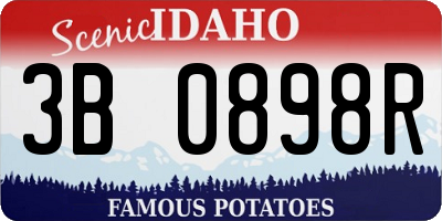ID license plate 3B0898R