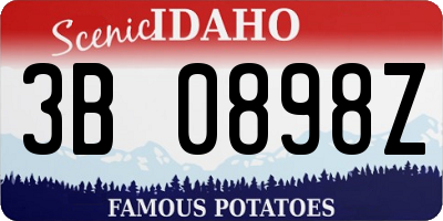 ID license plate 3B0898Z