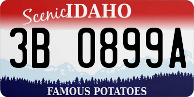 ID license plate 3B0899A