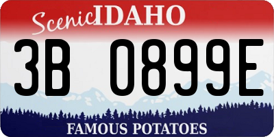 ID license plate 3B0899E
