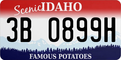 ID license plate 3B0899H