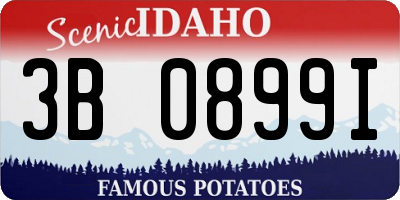 ID license plate 3B0899I