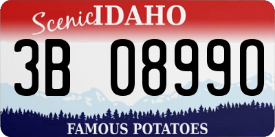 ID license plate 3B0899O