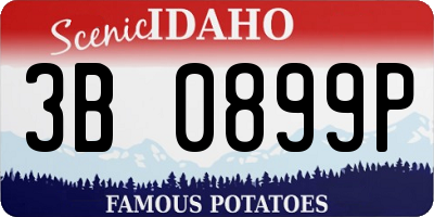 ID license plate 3B0899P