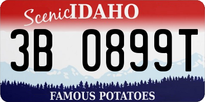 ID license plate 3B0899T
