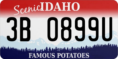 ID license plate 3B0899U