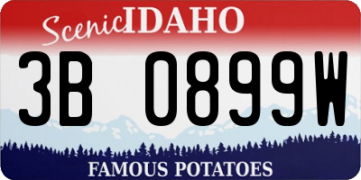 ID license plate 3B0899W