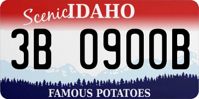 ID license plate 3B0900B