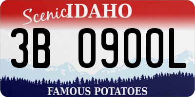 ID license plate 3B0900L