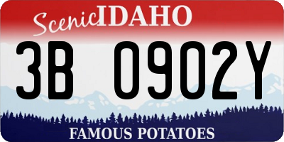 ID license plate 3B0902Y