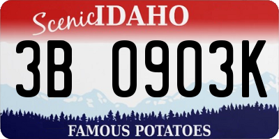 ID license plate 3B0903K