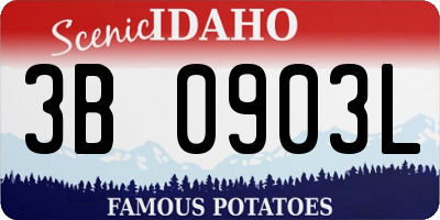 ID license plate 3B0903L