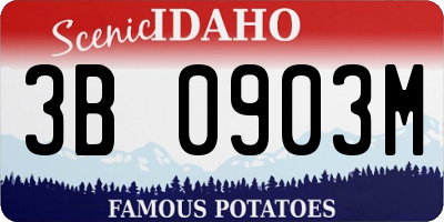 ID license plate 3B0903M