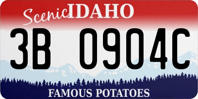 ID license plate 3B0904C