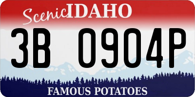 ID license plate 3B0904P