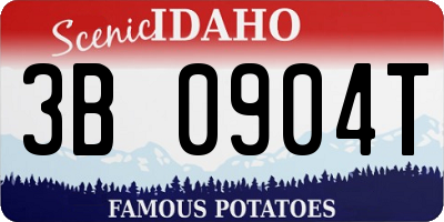 ID license plate 3B0904T