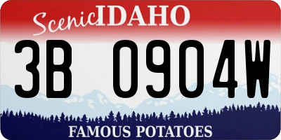 ID license plate 3B0904W
