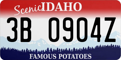 ID license plate 3B0904Z