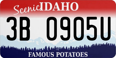 ID license plate 3B0905U