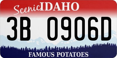 ID license plate 3B0906D