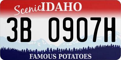 ID license plate 3B0907H
