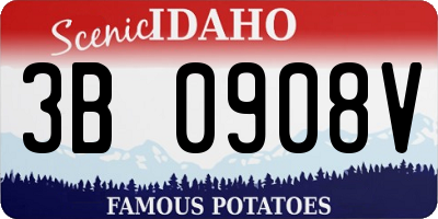 ID license plate 3B0908V