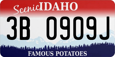 ID license plate 3B0909J