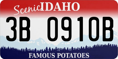 ID license plate 3B0910B