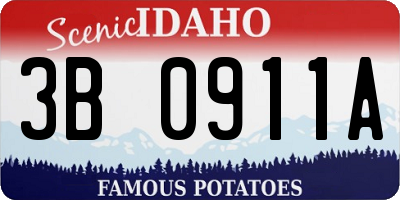 ID license plate 3B0911A
