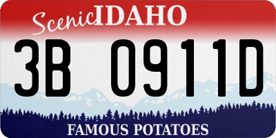 ID license plate 3B0911D