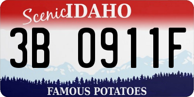 ID license plate 3B0911F