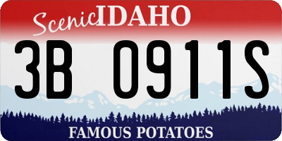 ID license plate 3B0911S