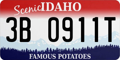 ID license plate 3B0911T