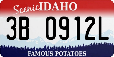 ID license plate 3B0912L